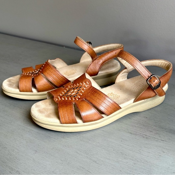 SAS Shoes - SAS Women Tan Huarache Leather Quarter Strap Sandals Shoe 8.5M Tripad Comfort
